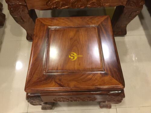 Bộ bàn ghế chạm đào gỗ hương Nam Phi tay 12 , 6 món - BBG26 - Hình ảnh 32