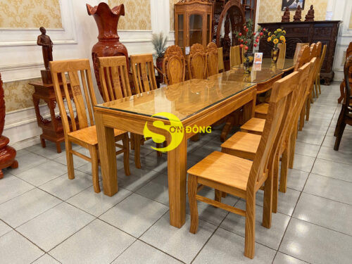 Bộ bàn ăn gõ đỏ kiểu hiện đại 6 ghế-BBA28 - Ảnh 9