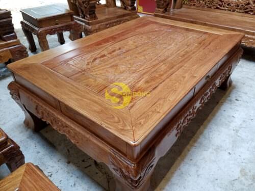 Bộ bàn ghế nghê đỉnh gỗ hương tay 20 -BBG1003 - Hình ảnh 11