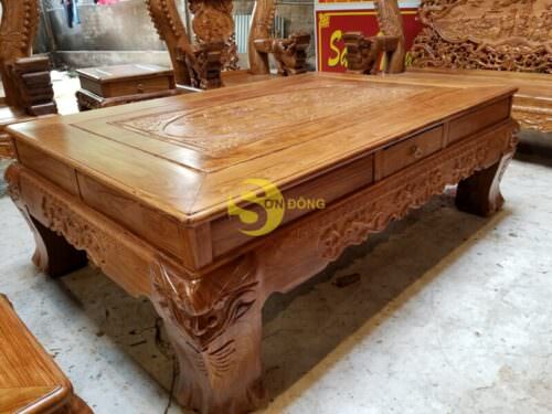 Bộ bàn ghế nghê đỉnh gỗ hương tay 20 -BBG1003 - Hình ảnh 8