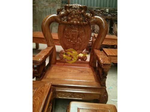 Bộ bàn ghế bát mã gỗ hương tay 10 - BBG85 - Ảnh 5