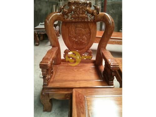 Bộ bàn ghế bát mã gỗ hương tay 10 - BBG85 - Ảnh 6