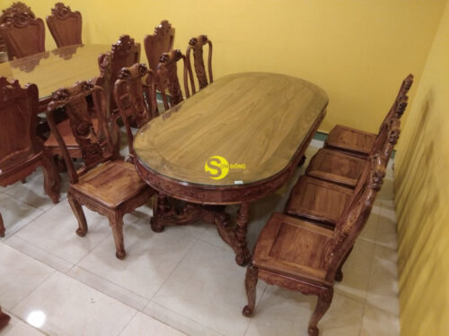 Bộ bàn ăn gỗ cẩm lai cao cấp BBA135