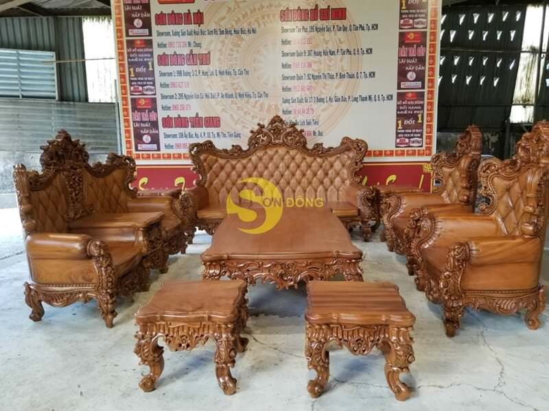 Trọn bộ nội thất phòng khách cổ điển VIP 41 bo ban ghe hoang gia louis31