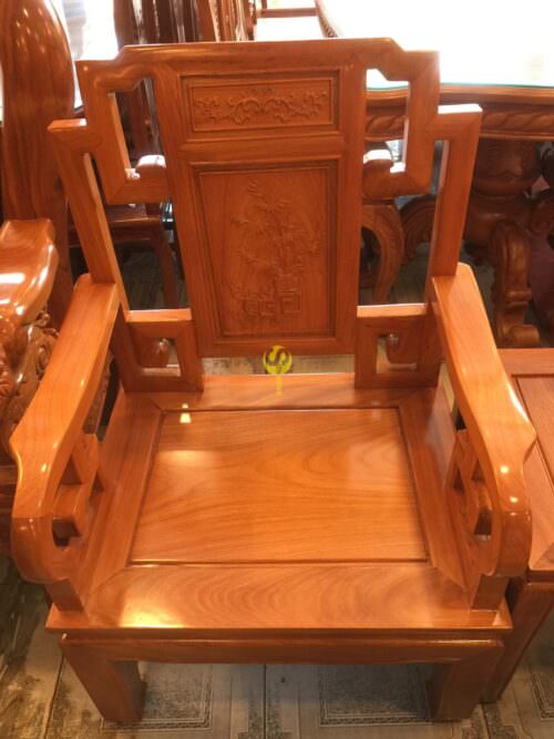 Bộ bàn ghế kiểu hồng công gỗ gõ đỏ - BBG218 - Hình ảnh 5