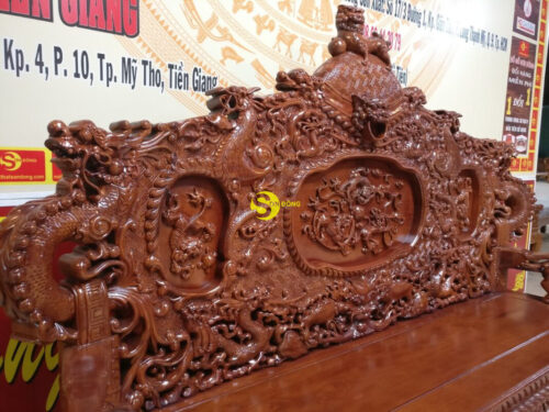 Bộ bàn ghế Rồng Đỉnh hương Việt Nam đoản dài 2,6m-BBG2910