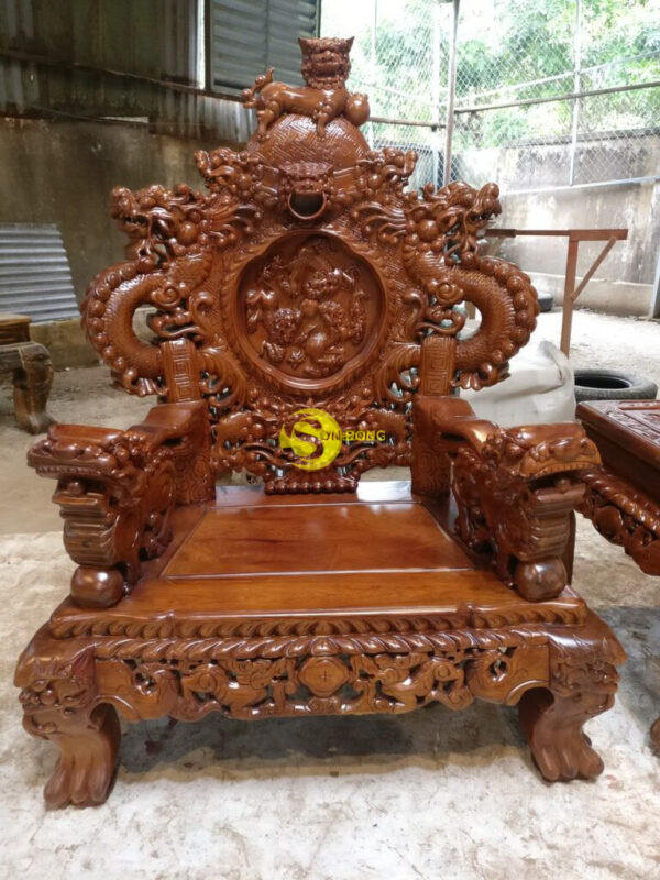 Bộ bàn ghế Rồng Đỉnh hương Việt Nam đoản dài 2,6m
