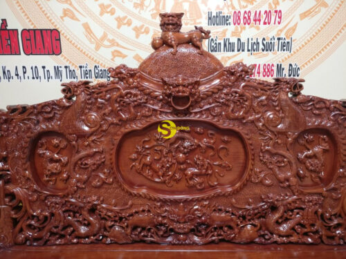 Bộ bàn ghế Rồng Đỉnh hương Việt Nam đoản dài 2,6m-BBG2910