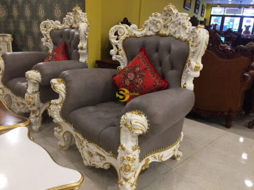 Bộ bàn ghế sofa victoria cổ điển dát vàng -SF10 - Hình ảnh 11