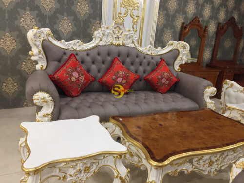 Bộ bàn ghế sofa victoria cổ điển dát vàng -SF10 - Hình ảnh 6