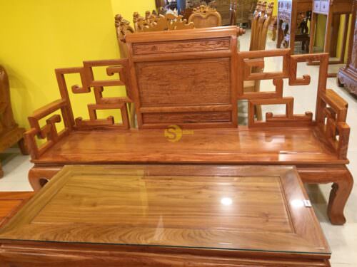 Bộ bàn ghế sơn thuỷ gỗ hương đá - BBG213H - Ảnh 6