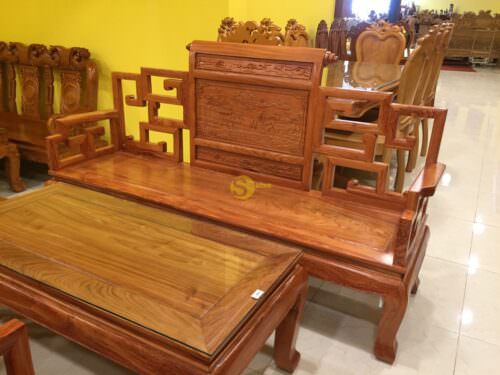 Bộ bàn ghế sơn thuỷ gỗ hương đá - BBG213H - Ảnh 5