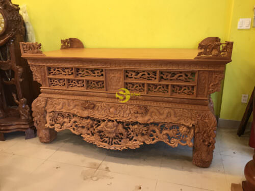 Sập thờ gõ đỏ 2 dạ siêu VIP-SD711 - Ảnh 5
