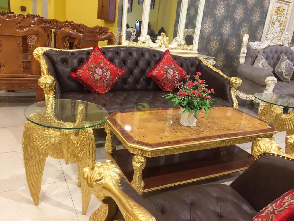 sofa than thoai co dien dat vang SF09 14