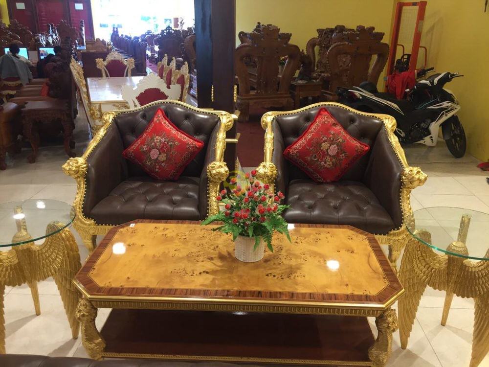 sofa than thoai co dien dat vang SF09 9