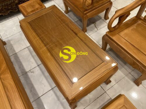 Bộ bàn ghế hoa cúc gỗ gõ đỏ - BBG113A - Hình ảnh 4