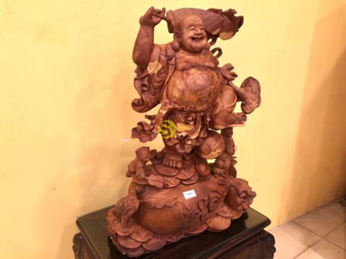 Di lạc hoan hỉ gỗ nu hương Việt DL550 - Hình ảnh 4