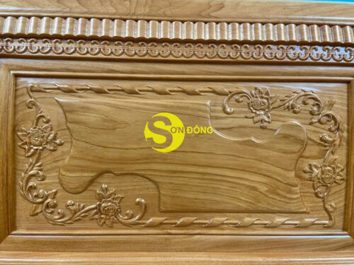 Giường ngủ hoa văn cổ điển 1,8m x 2m- GN42 - Hình ảnh 2