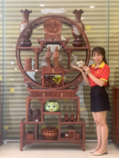 Kệ bày đồ gỗ hương-LT37 - Hình ảnh 11
