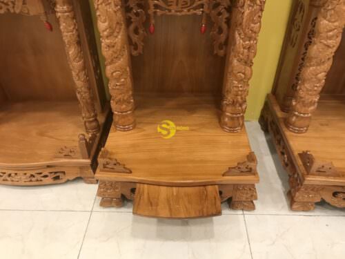Bàn thờ ông địa gõ đỏ hộp đèn 60 - SD16 - Hình ảnh 11