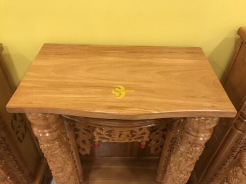 Bàn thờ ông địa gõ đỏ hộp đèn 60 - SD16 - Hình ảnh 14