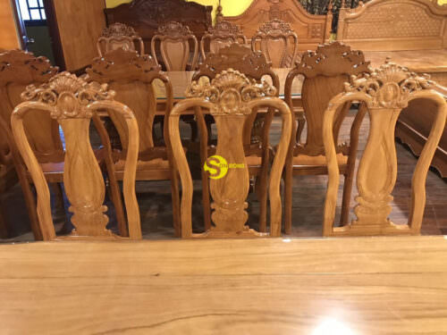 Bộ bàn ăn gỗ gõ đỏ BBA142GV