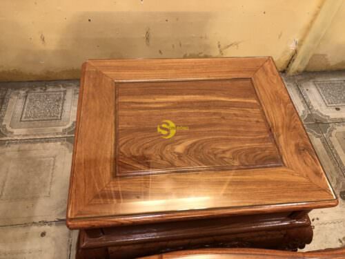 Bộ bàn ghế chạm đào gỗ hương đá tay 14 - BBG541 - Hình ảnh 20
