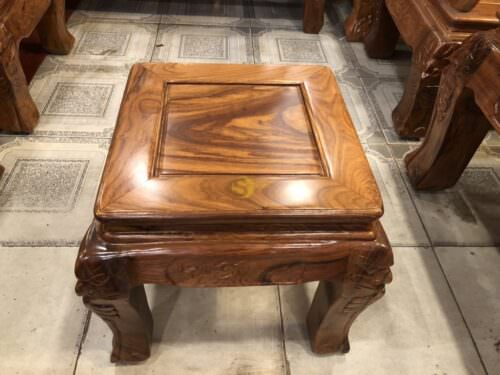 Bộ bàn ghế chạm đào gỗ hương loang tay 12 - BBG1301 - Hình ảnh 11