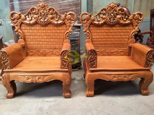 Bộ bàn ghế kiểu hoàng gia,gỗ gõ đỏ 6 món-BBG343 - Ảnh 4