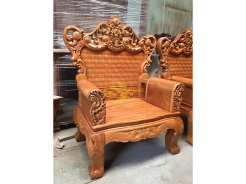 Bộ bàn ghế kiểu hoàng gia,gỗ gõ đỏ 6 món-BBG343 - Ảnh 7