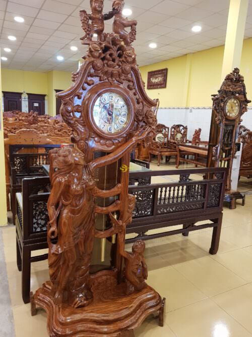Đồng hồ gỗ hương thiên thần nhỏ - DH055 - Hình ảnh 5