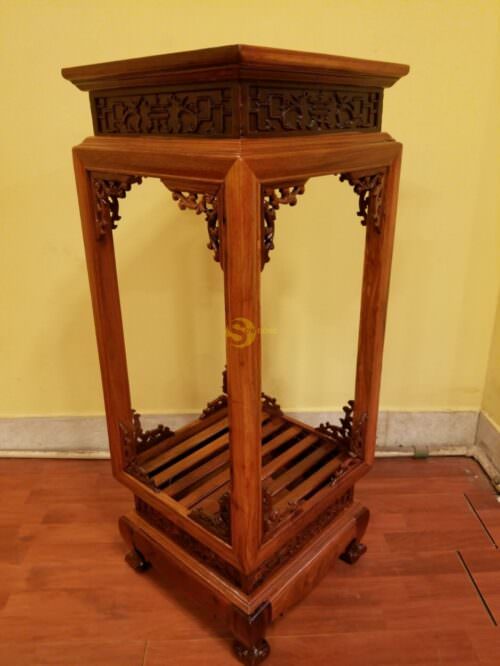 Đôn lồng đèn cao gỗ hương 80cm - DG001 - Hình ảnh 3