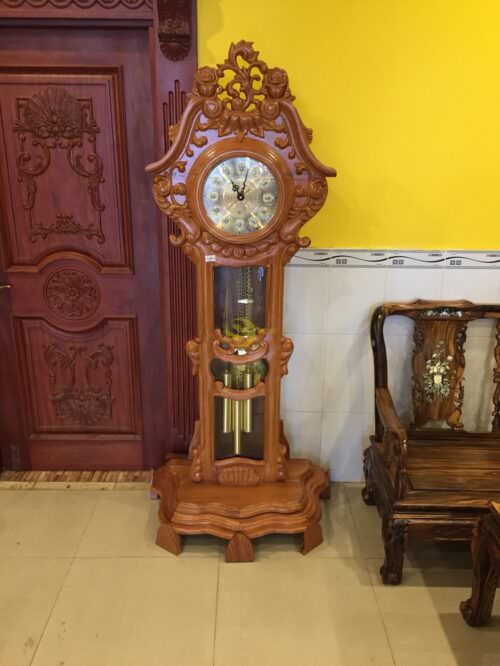 Đồng hồ gõ đỏ hoa lan tây lớn-DH2021 - Hình ảnh 2