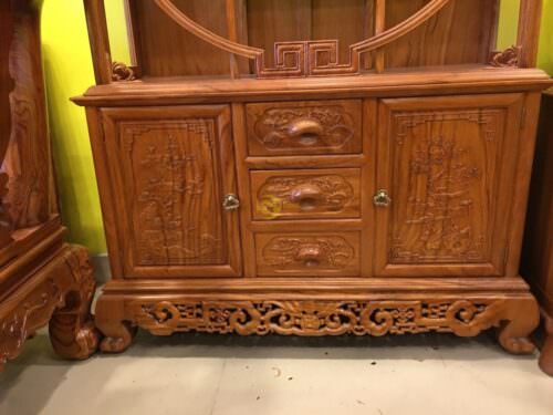 Kệ trưng bày gỗ gõ đỏ 1,2m-TTB01 - Hình ảnh 3