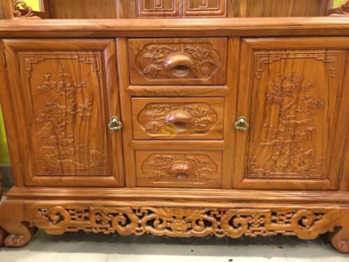 Kệ trưng bày gỗ gõ đỏ 1,2m-TTB01 - Hình ảnh 2