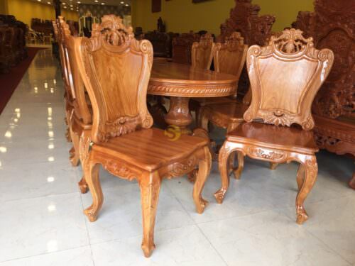 Ghế ăn gõ đỏ mẫu-GA22 - Hình ảnh 2