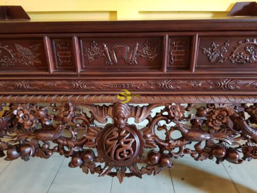 Sập mai điểu gỗ gụ - MSD169 - Hình ảnh 11