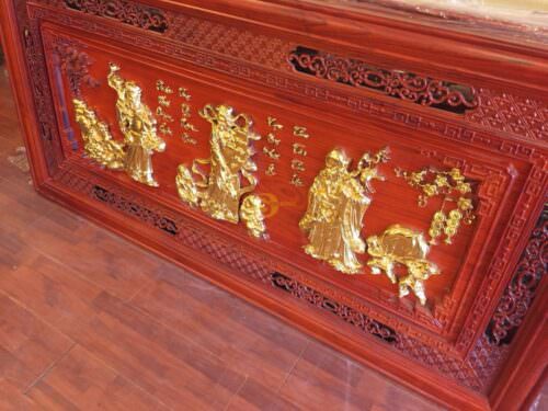 Tranh tam đa dát vàng gỗ hương 2mx1m-T1210 - Hình ảnh 5