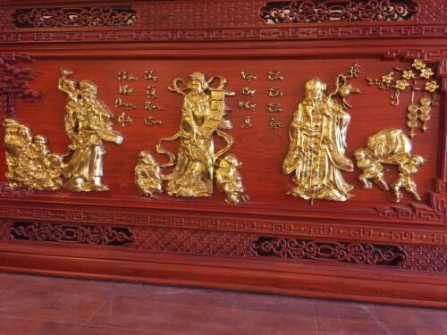 Tranh tam đa dát vàng gỗ hương 2mx1m-T1210 - Hình ảnh 4