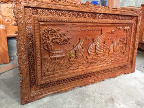 Tranh thuận buồm xuôi gió gỗ gõ đỏ-MT13 - Hình ảnh 4