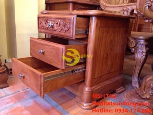 Tủ đầu giường gõ đỏ TDG30 - Ảnh 3
