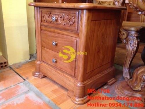 Tủ đầu giường gõ đỏ TDG30 - Ảnh 2