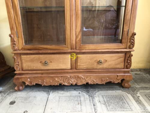 Tủ rượu hoa hồng gỗ gõ đỏ 1,2m-TR12 - Hình ảnh 5
