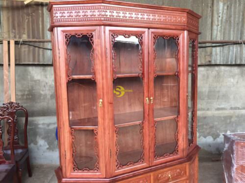 Tủ rượu gỗ hương 1,4m-TRBN02 - Hình ảnh 4