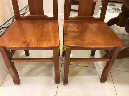 Bộ bàn ăn căm xe mặt gõ 6 ghế bàn vuông ( đầu bò ) - BBA318V - Hình ảnh 6