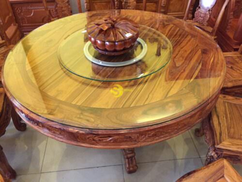 Bộ bàn ăn cẩm lai xịn 8 ghế bàn tròn - BBA4258T - Ảnh 24