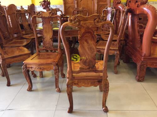Bộ bàn ăn cẩm lai xịn 8 ghế bàn tròn - BBA4258T - Ảnh 28