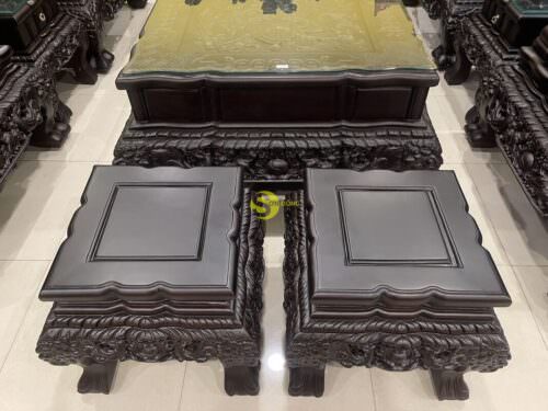 Bộ bàn ghế cẩm tím nghê đỉnh 10 món tay 16 BBG3016 - Hình ảnh 13