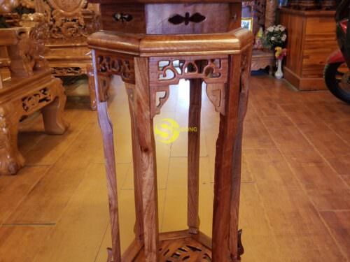 Đôn lục giác gỗ hương cao 70 - DG012 9 DG012 1