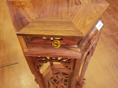 Đôn lục giác gỗ hương cao 70 - DG012 7 DG012 3